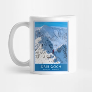 Crib Goch in Winter, Snowdon Mug